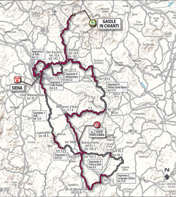 Carte Strade Bianche 2011